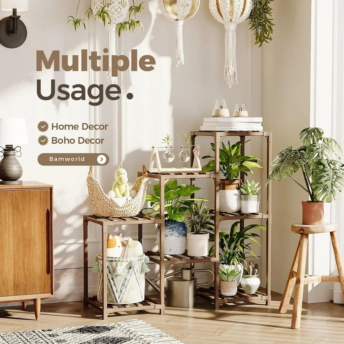 Estante para macetas huerto decorativo