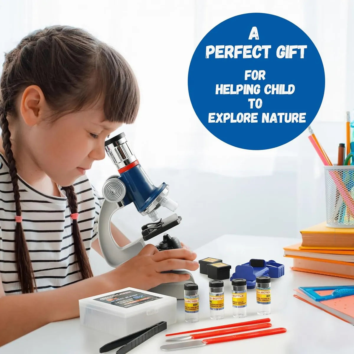 Kit de ciencia microscopio para niños
