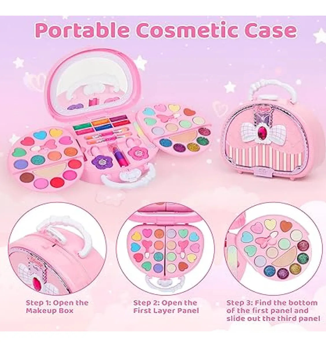 Maquillaje De Niña Bolso, Lavable No Tóxico