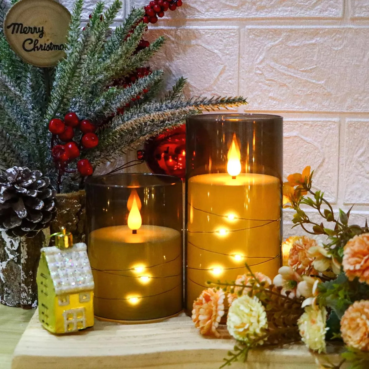 Velas Led realistas con control remoto