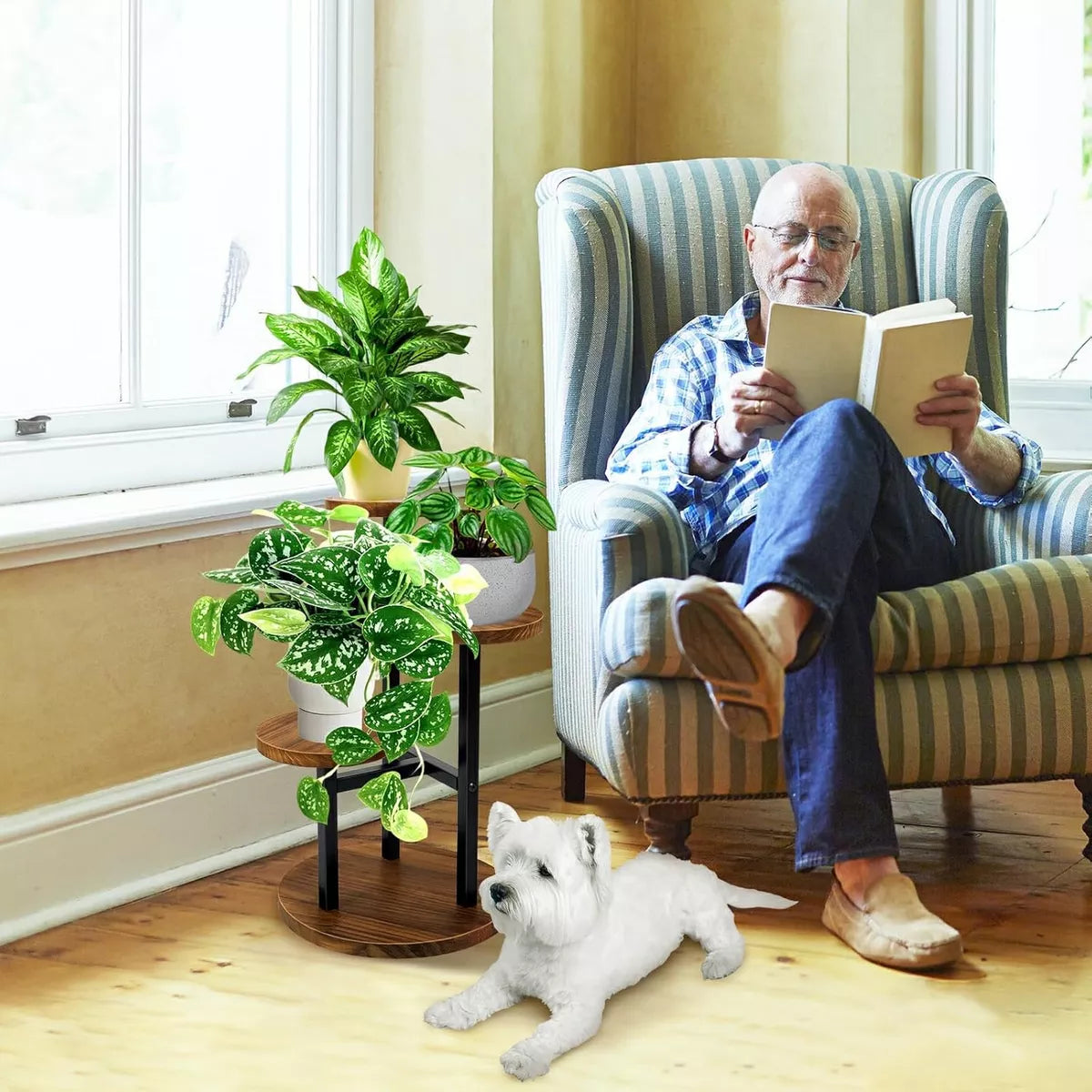 Estante para plantas de 3 niveles