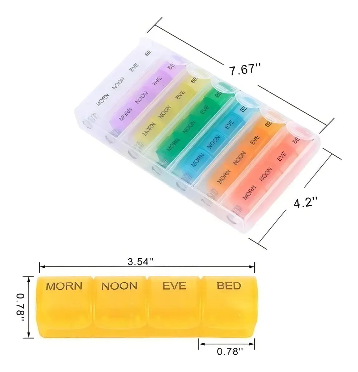 Organizador de Pastillas Semanal Colorido