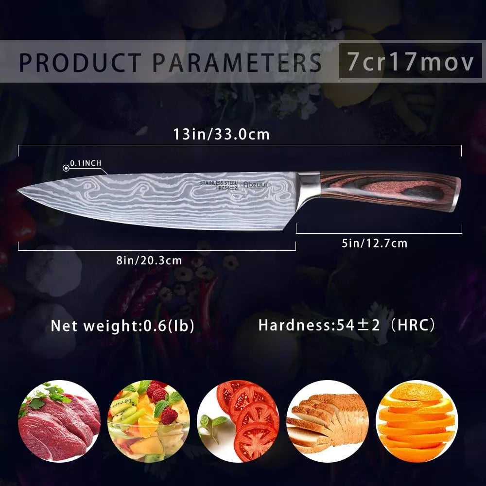 Damasco Cuchillo de cocina profesional