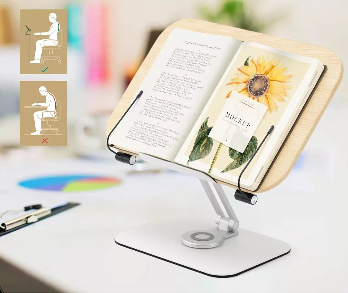 Soporte de libros Atril multifuncional