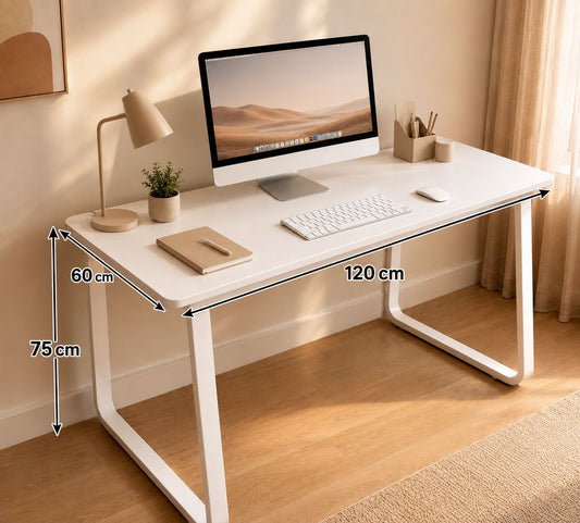 Escritorio Blanco Minimalista para Estudio u Oficina en Casa