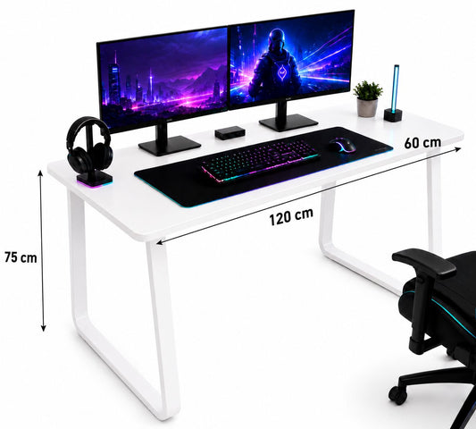 Escritorio Gamer Moderno con Estante Inferior