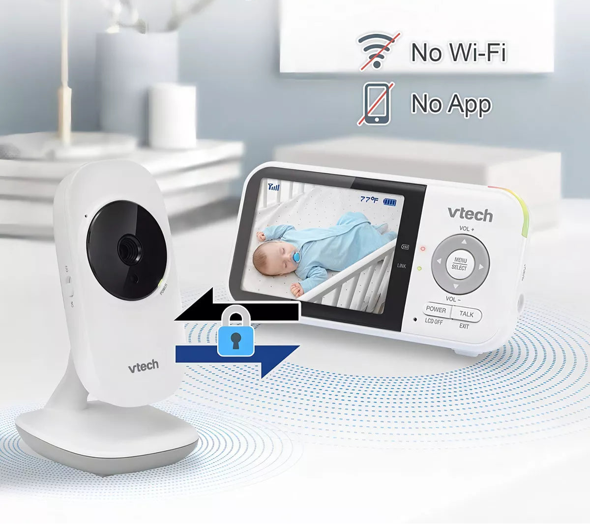 Monitor de video pantalla para bebé con sonido Vtech