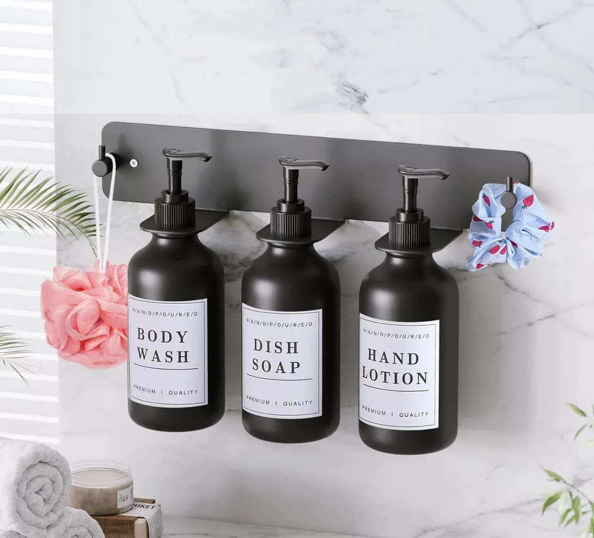 Dispensador de shampoo de ducha para pared sin perforación