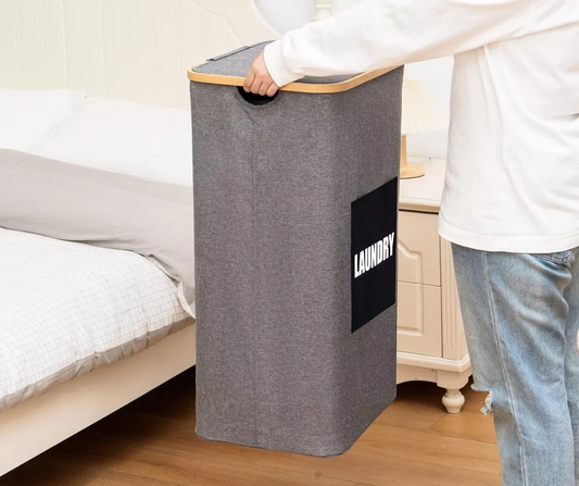 Cesta de lavandería con tapa, doble función
