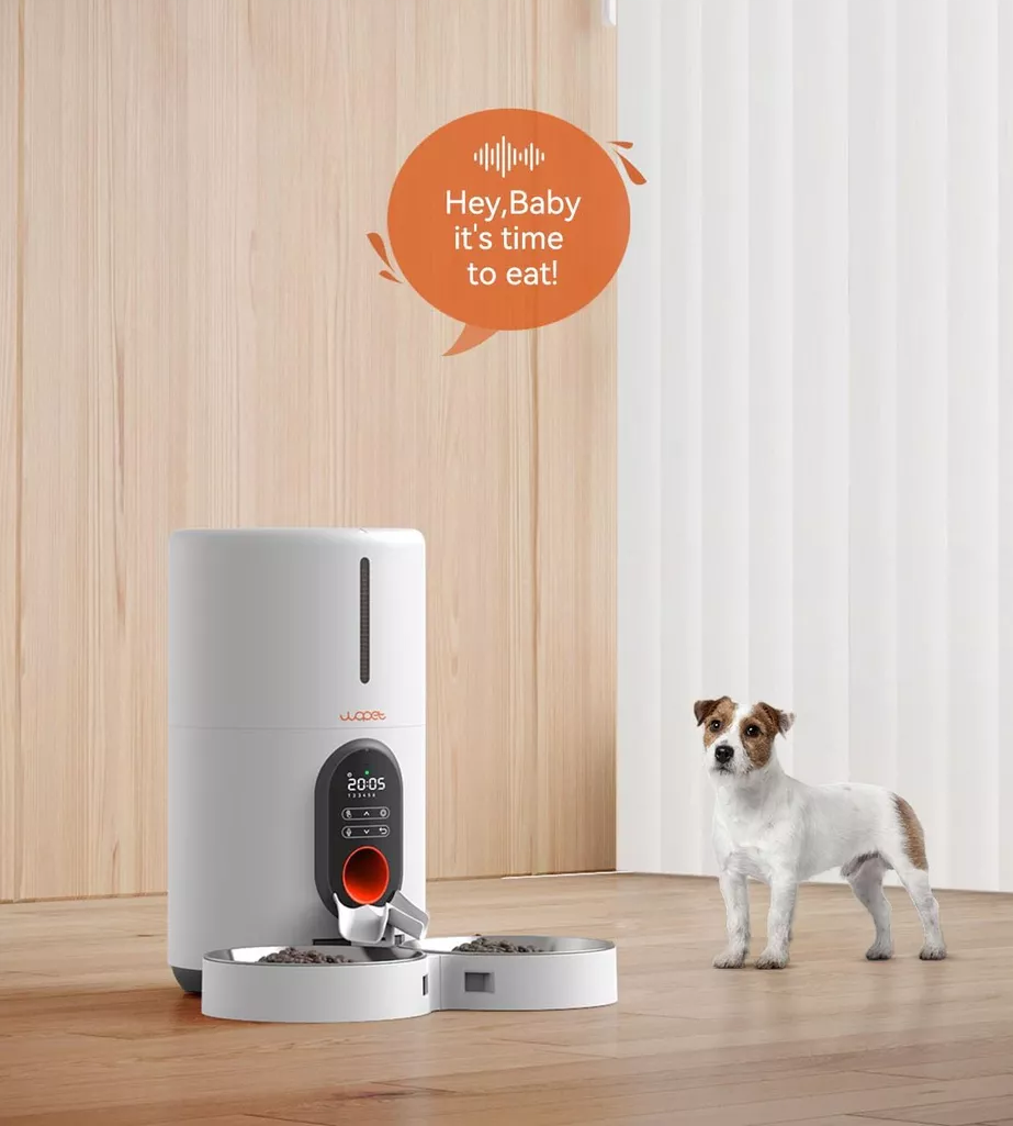 Comedero doble automático para mascotas