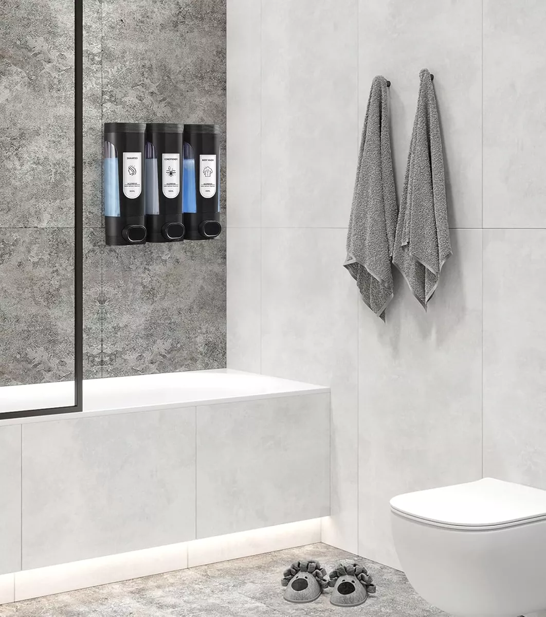 Dispensador de jabón y shampoo para baño X3