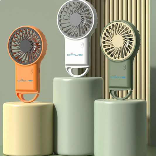 Mini ventilador eléctrico portátil de mano recargable